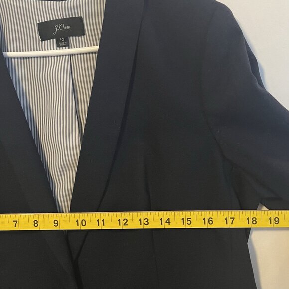 J.Crew Women Wool Blazer Blue Size 10 Winter Preppy Academia Professional - Picture 4 of 13